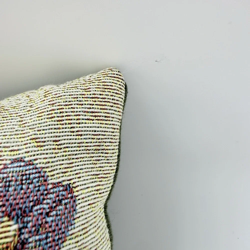 Vintage Throw Tapestry Pillow Friendship Cottage Clean Decor Floral 1990s